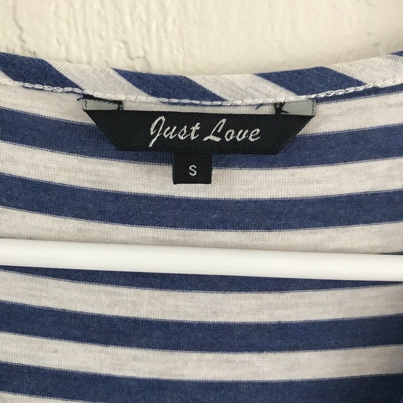 NWT Navy and Cream Stripes Summer Dress - Picture 4 of 7